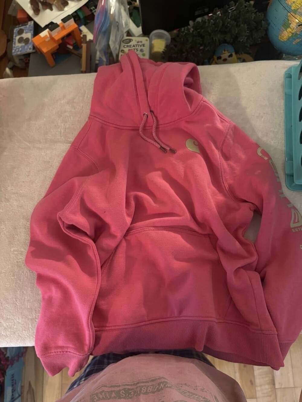 Carhartt Relaxed Fit Hoodie Size XL Pink Sweatshirt
